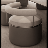 Trueliving Metal Pink Table Stool (Stool H 18 x W 16 x D 14)